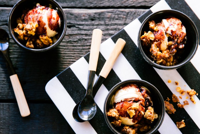 Crème Fraîche Ice Cream Sundaes