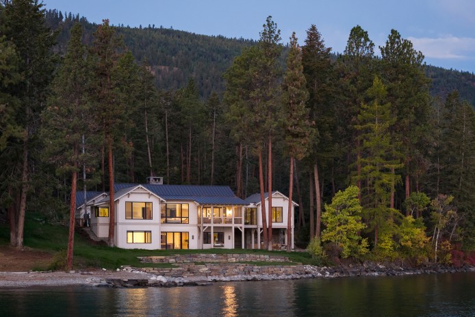 Exterior Flathead Lake House by Pearson Design Group