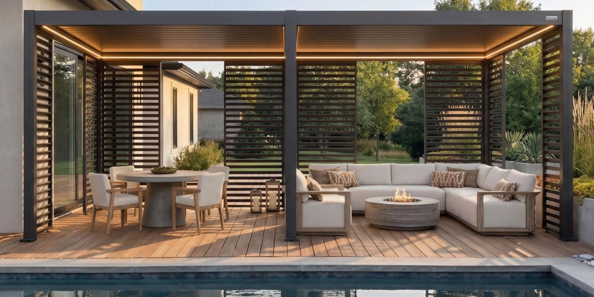 Large Hanso Pergola by a Pool