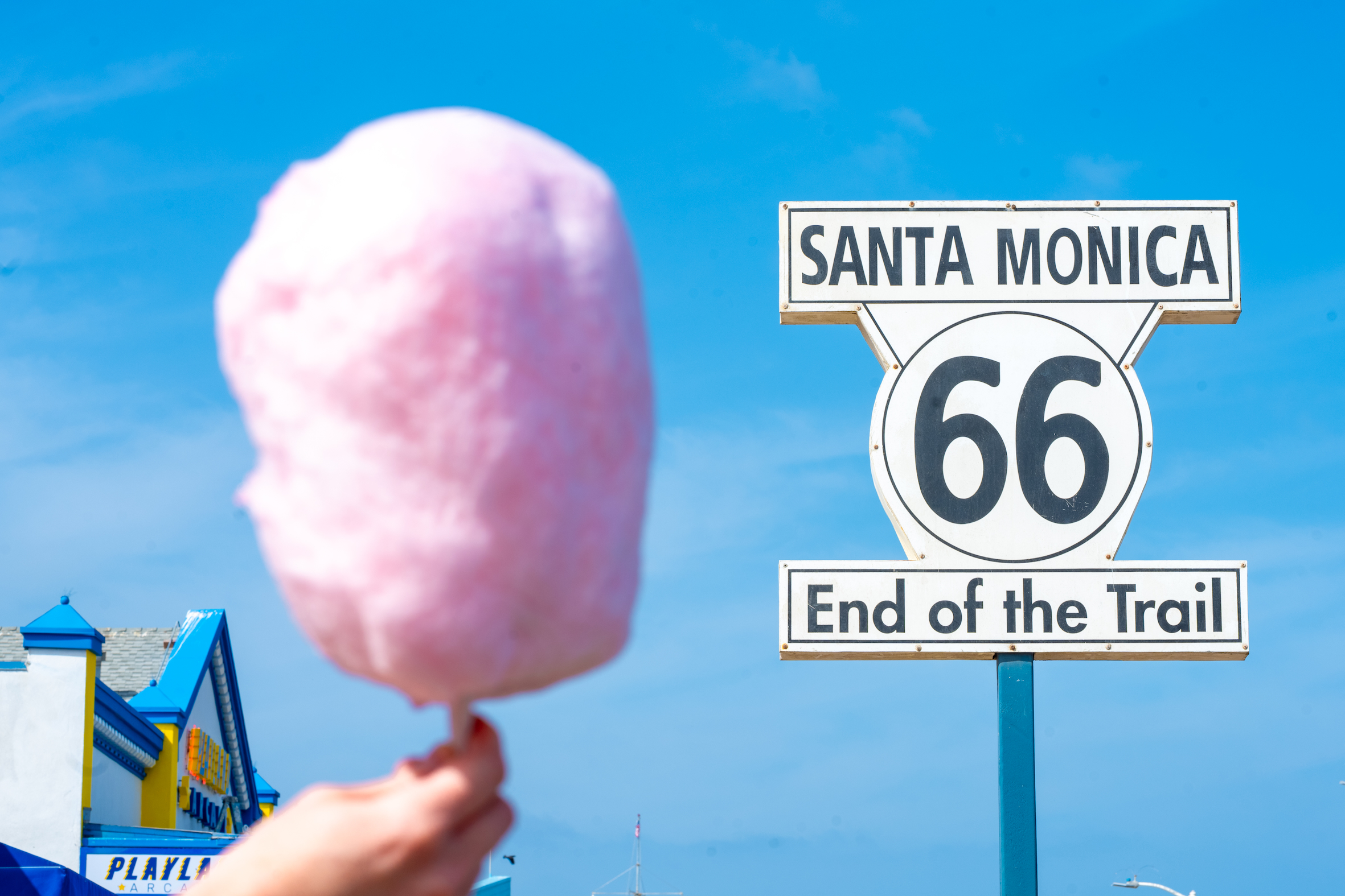 route-66-end-of-the-trail-sign-on-santa-monica-pier