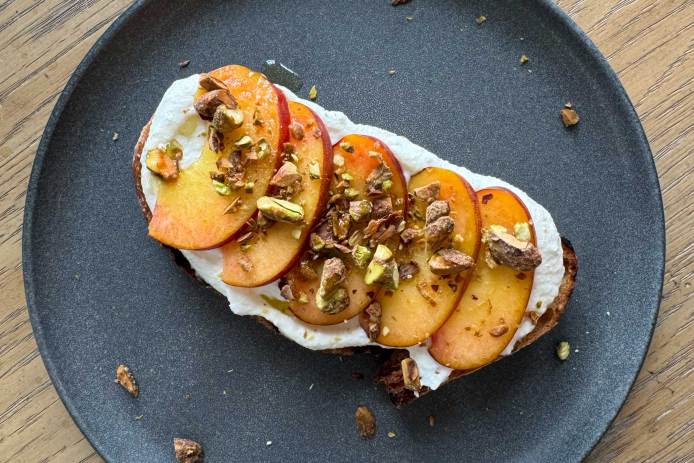 Ricotta Toast with Hot-Honey Pistachios