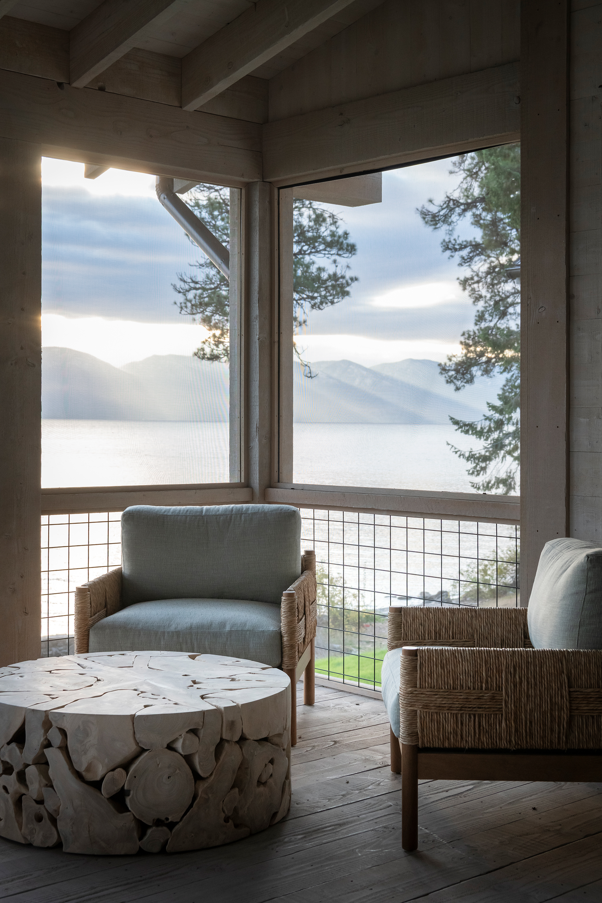 Patio Flathead Lake House by Pearson Design Group