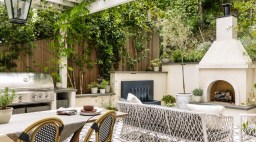 Dining Cooking and Lounging Spaces in Outdoor Kitchen