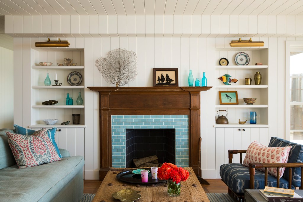 Blue Fireplace Christine Markatos Design