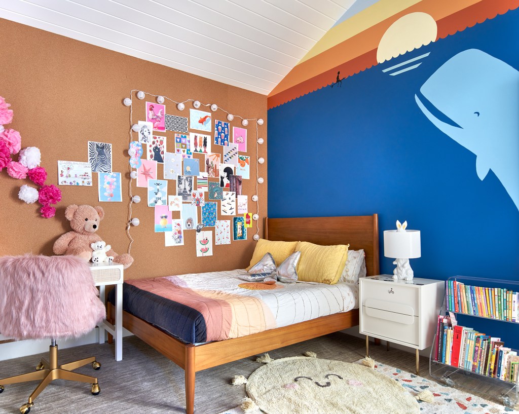 Kids Room Whale Mural Mill Valley House by Studio Munroe