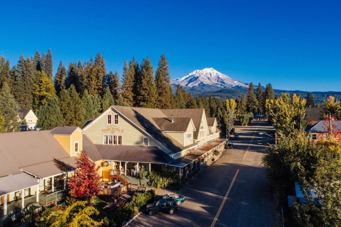 McCloud Mercantile Hotel Aerial