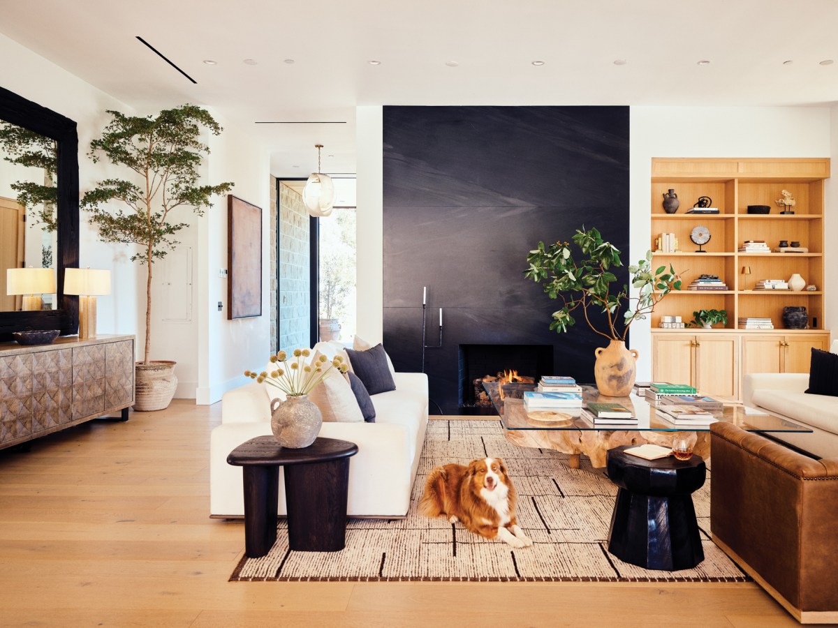 Living Room with Driftwood Coffee Table