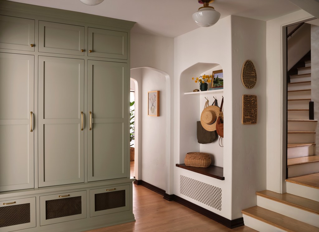 Mudroom San Marino Tudor by HartmanBaldwin