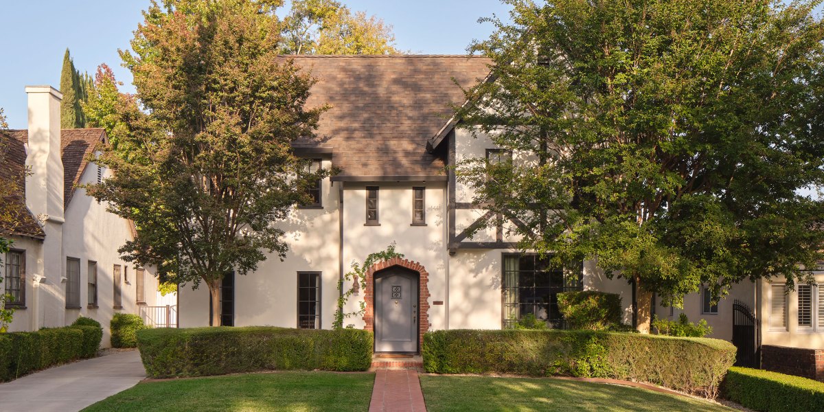 Exterior San Marino Tudor by HartmanBaldwin