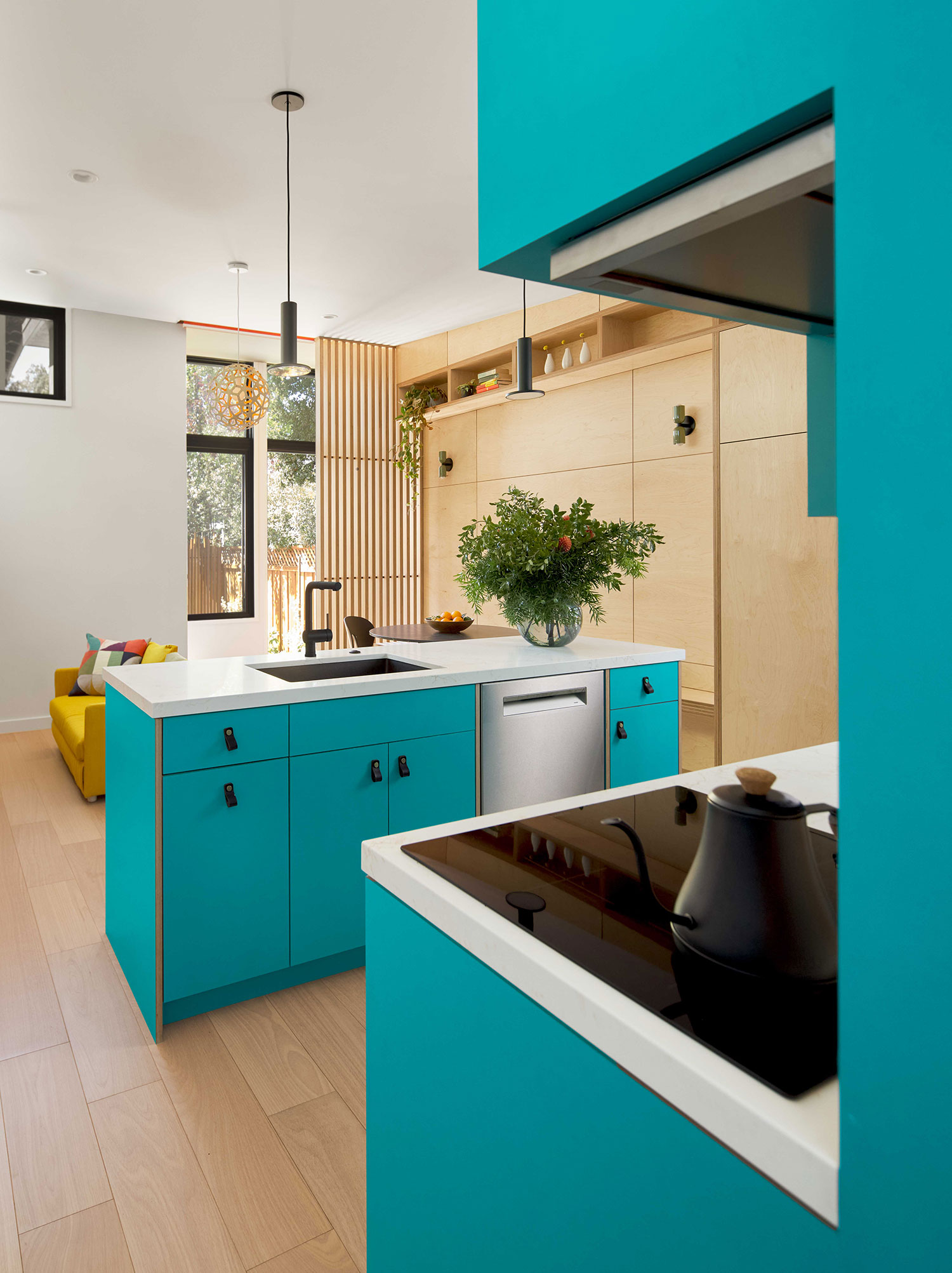 ADU Kitchen Island Menlo Park House by Ogawa Fisher Architects