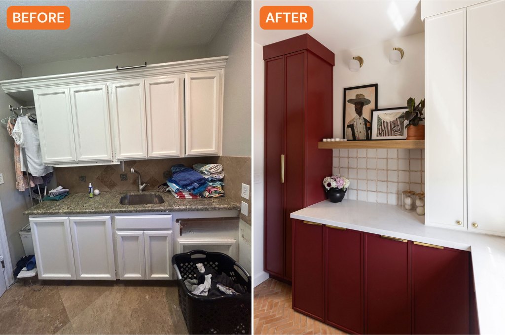 Cabinets Before After Laundry Room Makeover Kim Dee Designs