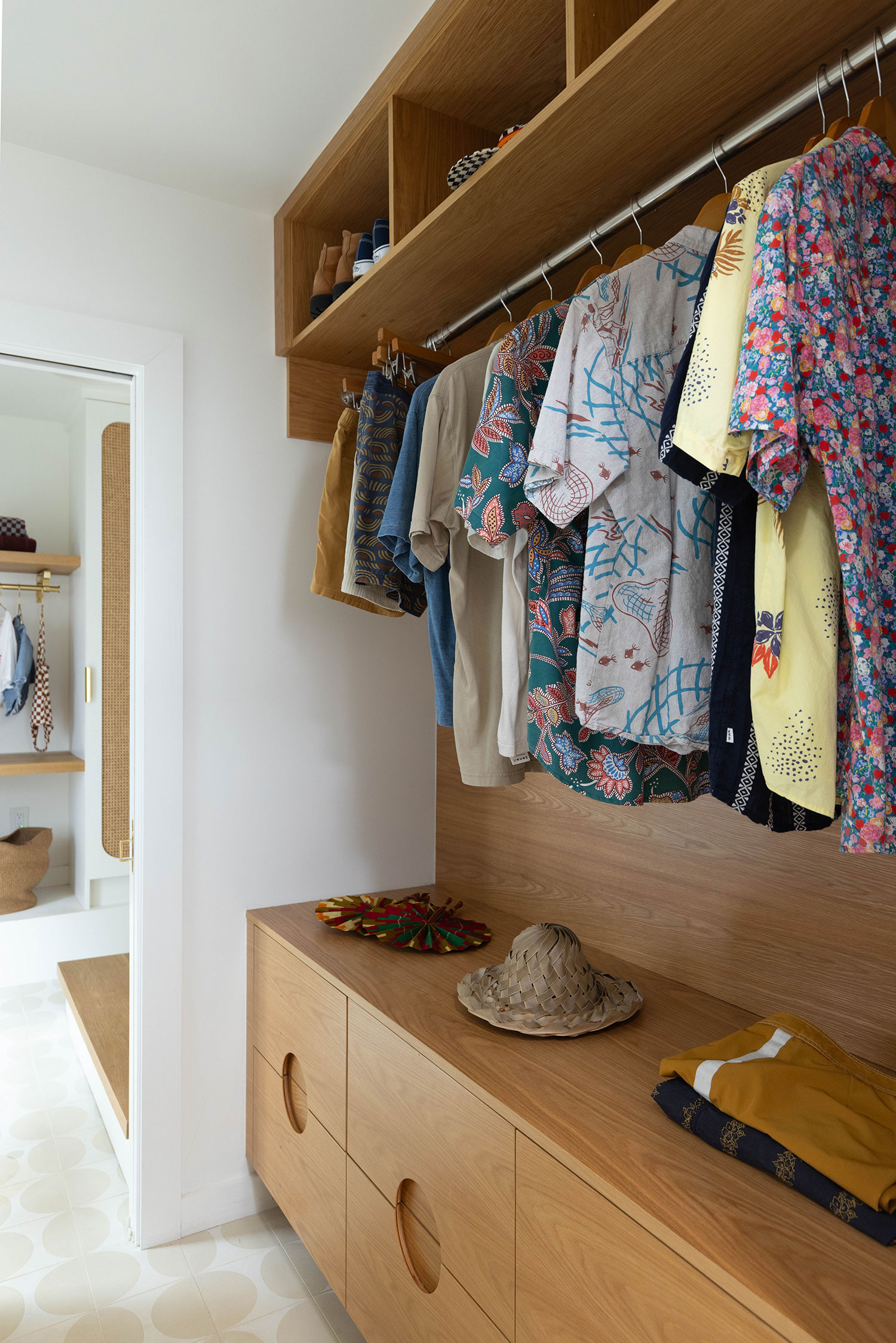 Closet Hawaiian Surf Cabin by Sun Soul Style Interiors