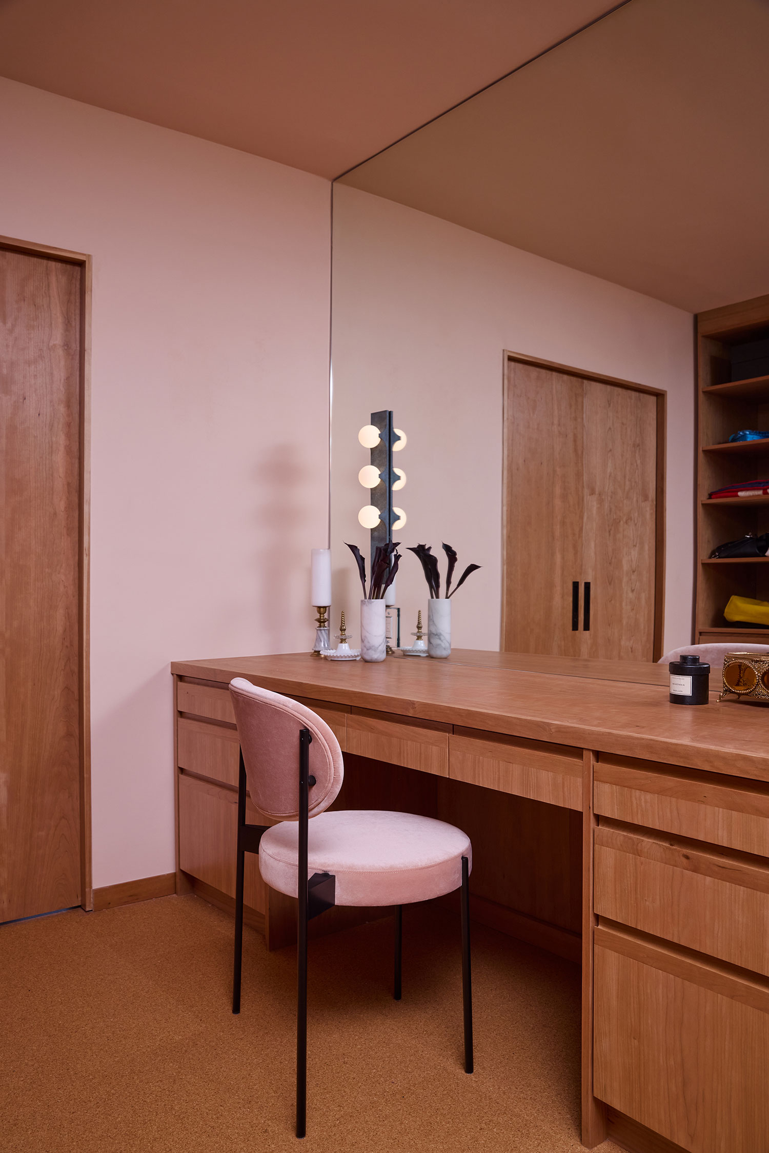 Dressing Room Vanity LA Spanish Style House by LAUN
