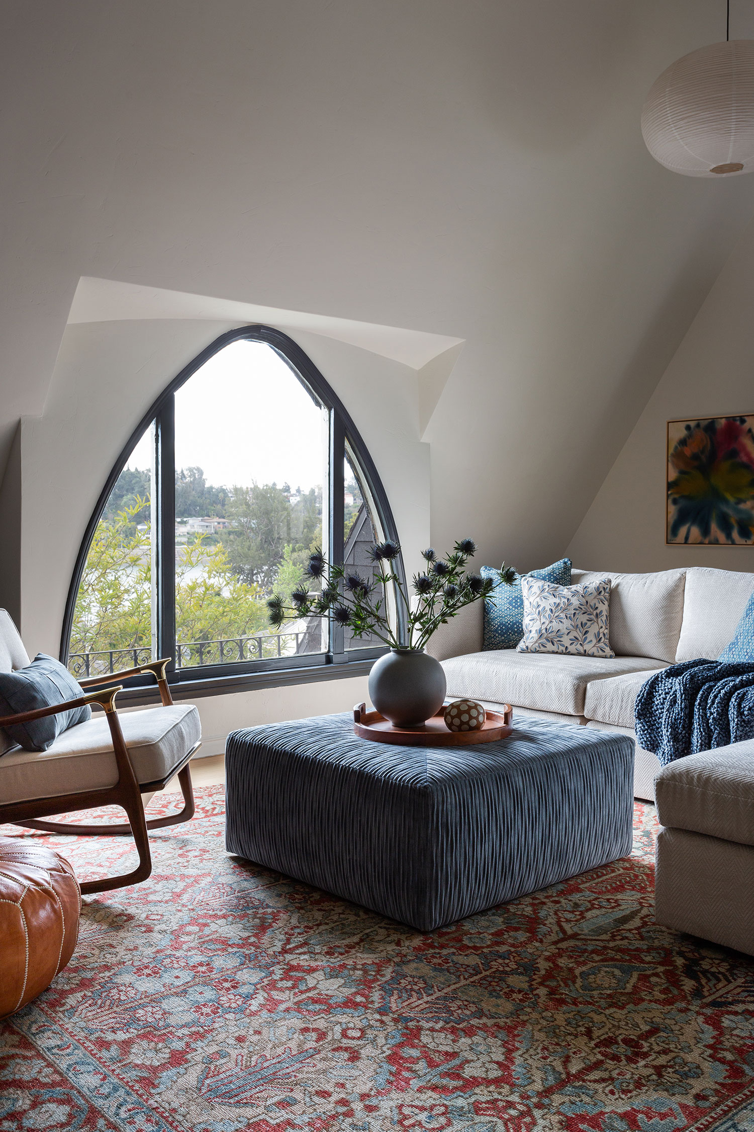 Family Room L.A. Tudor Revival by Amy Sklar