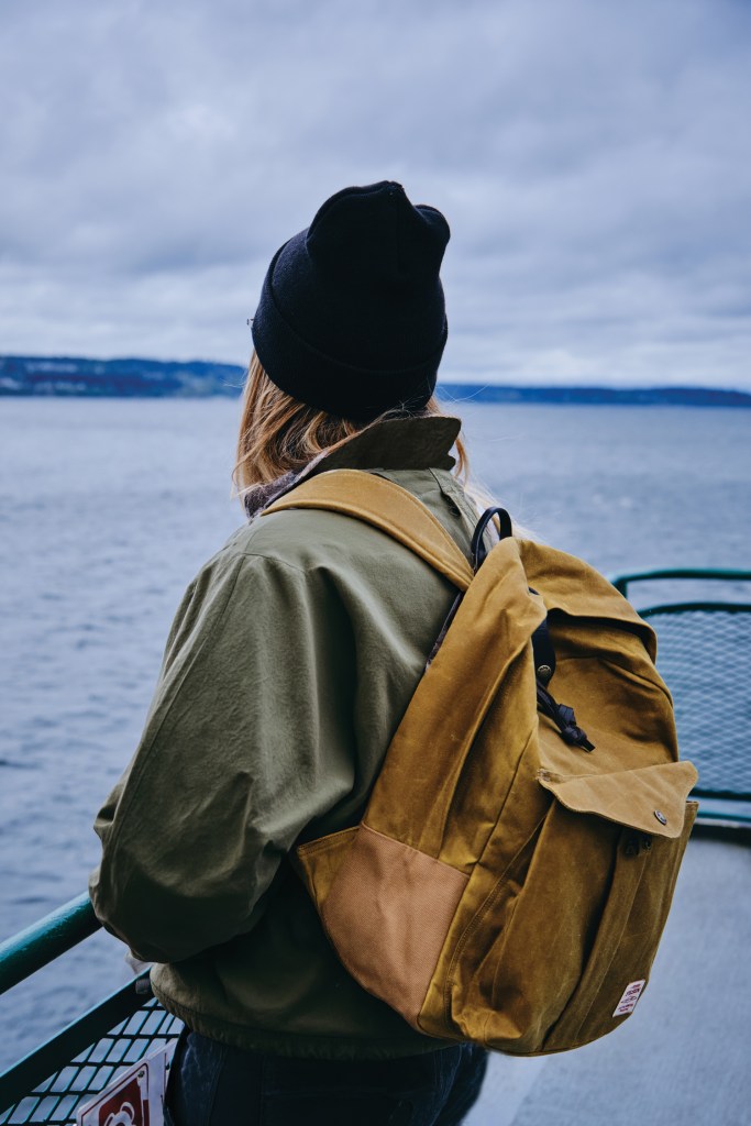 Krista Simmons on the Ferry to Whidbey Island