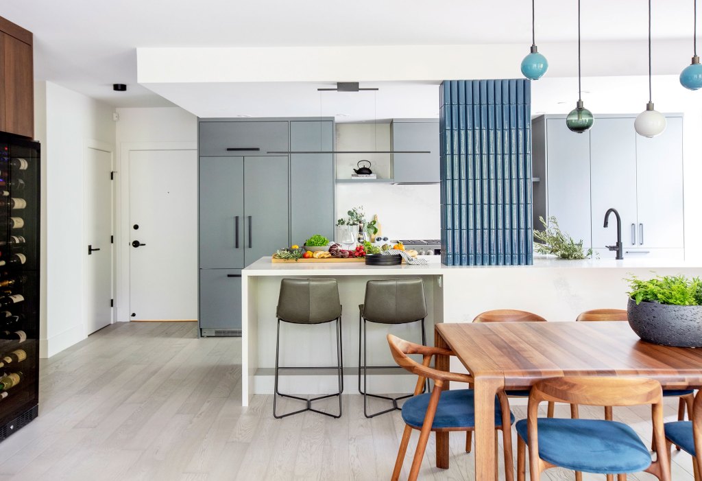 Gray Floor Kitchen Knight Varga Interiors