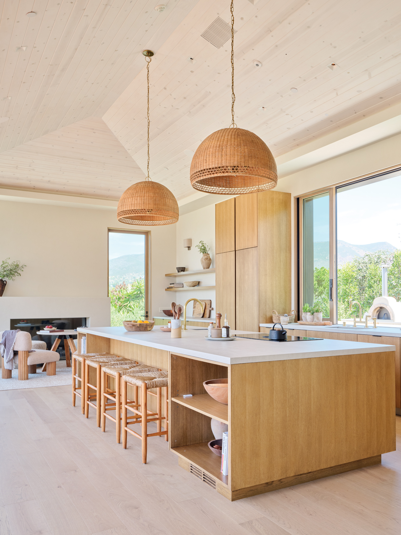 Kitchen Island with Casa Zuma Pendants