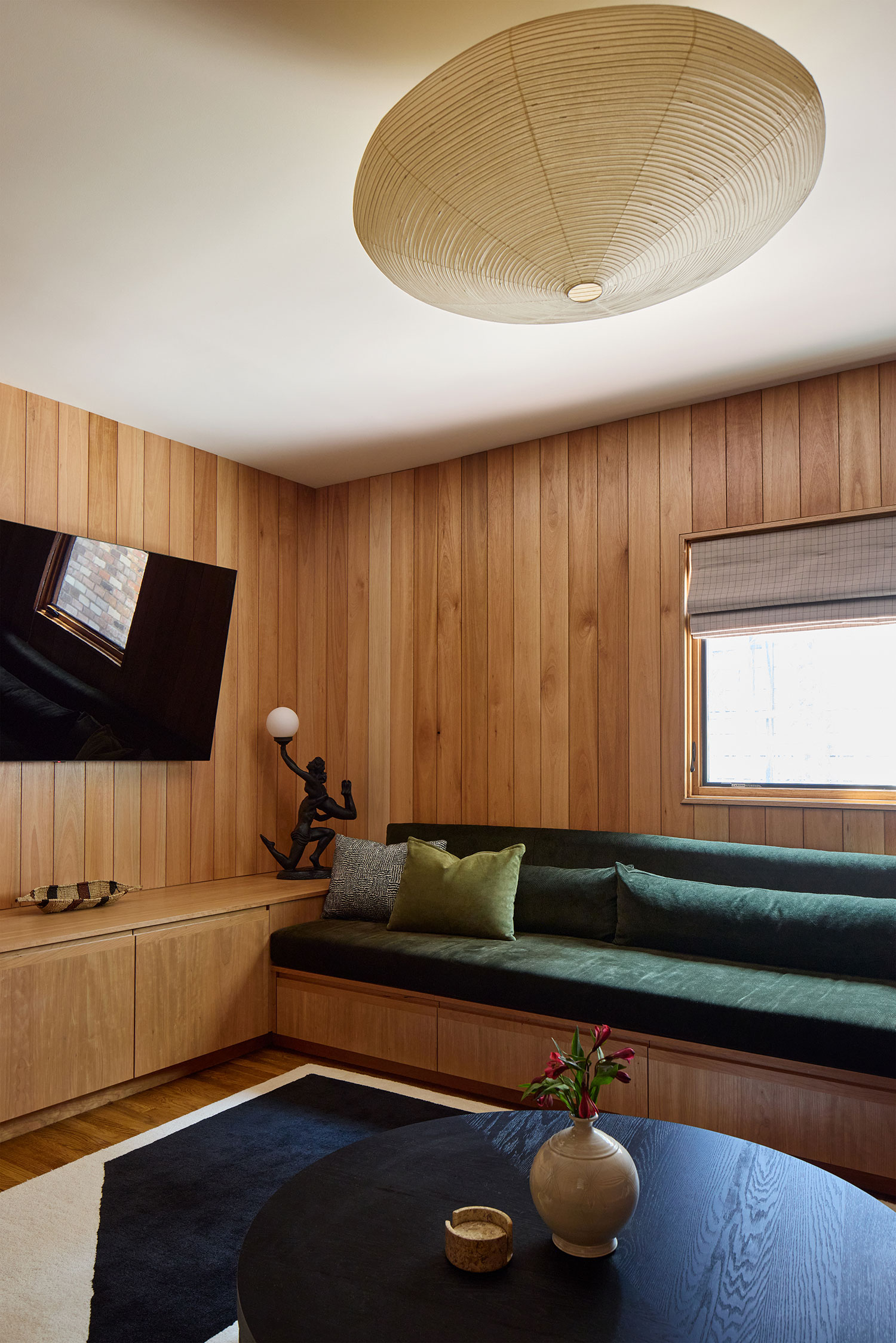Media Room LA Spanish Style House by LAUN