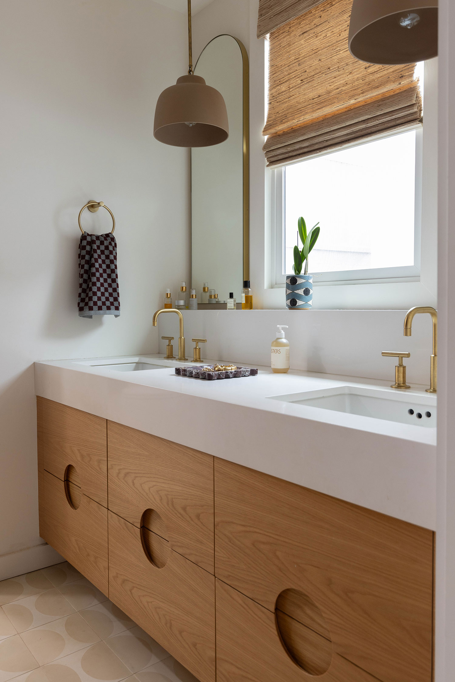 Primary Bathroom Hawaiian Surf Cabin by Sun Soul Style Interiors