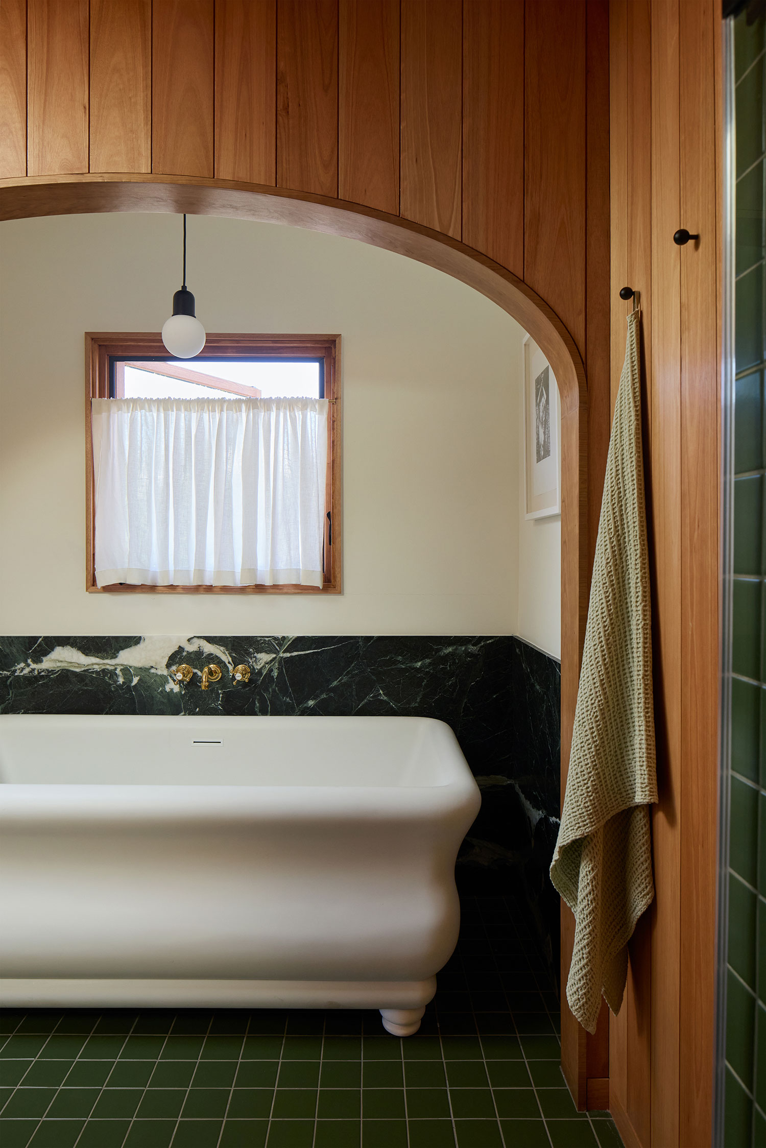 Primary Bathroom LA Spanish Style House by LAUN
