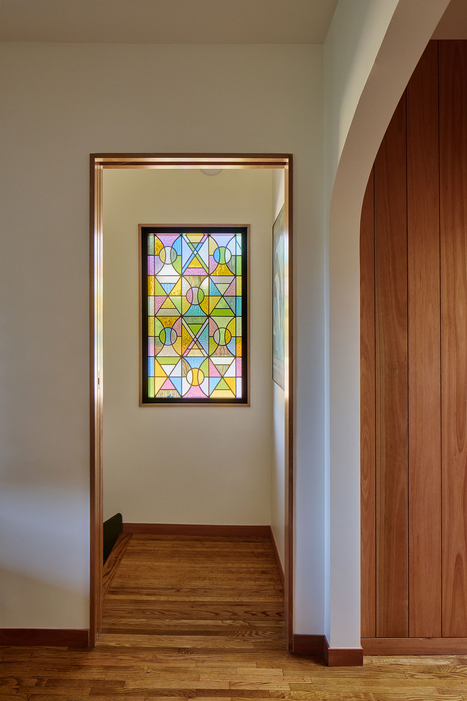 Stained Glass Window LA Spanish Style House by LAUN