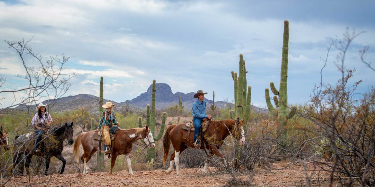 Horseback Riding Among Cacti