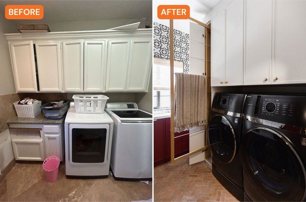 Washer Dryer Before After Laundry Room Makeover Kim Dee Designs