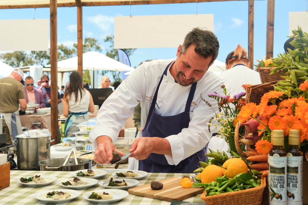 Chef plating samples.