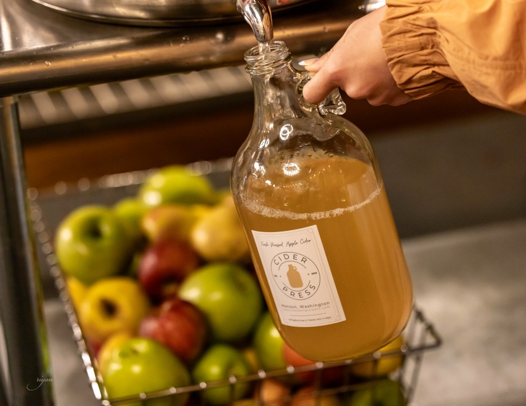 Cider Press apple cider jug.