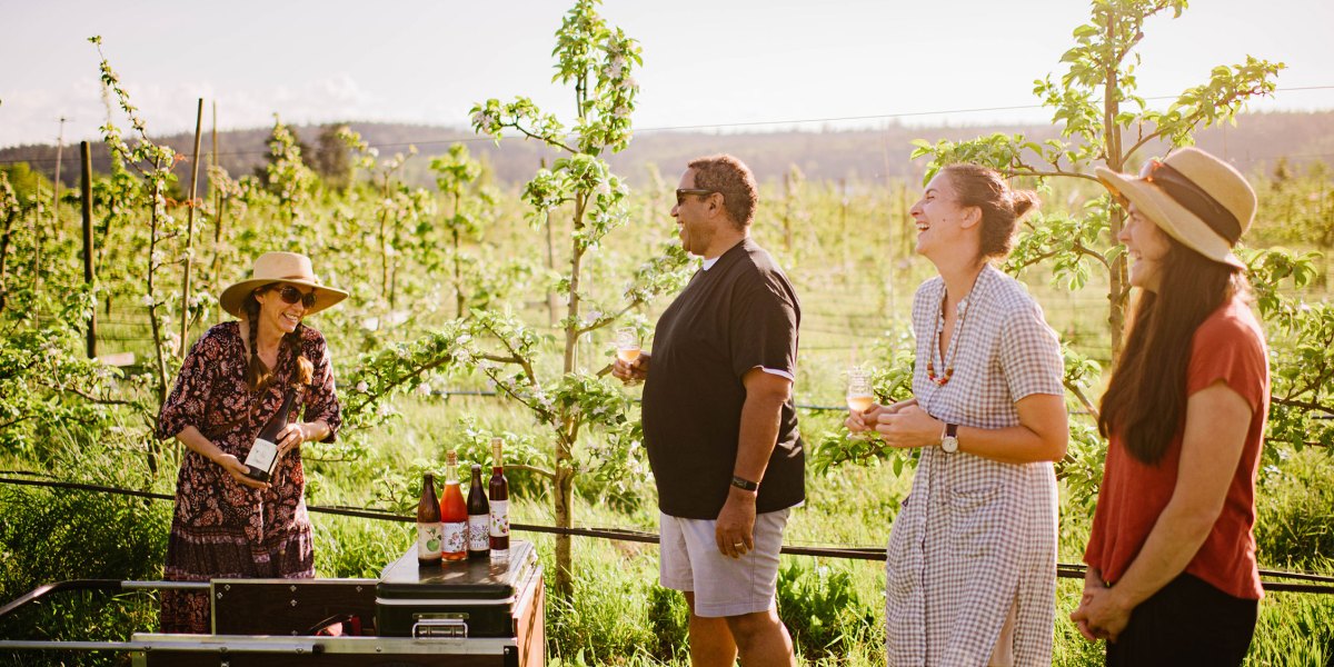Tasting tours are offered on Saturdays and Sundays and follow the journey of the apple from juice to fermentation, from aging to bottling.