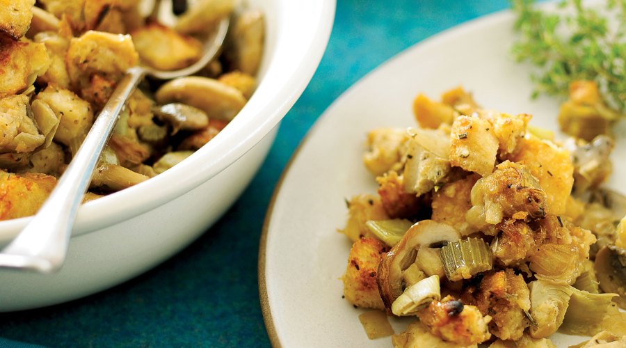 Artichoke Parmesan Sourdough Stuffing