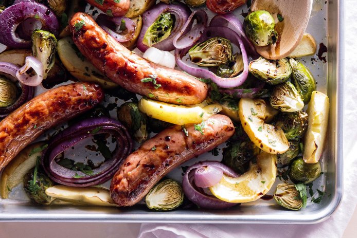 Chicken Sausage and Vegetables Sheet Pan Supper