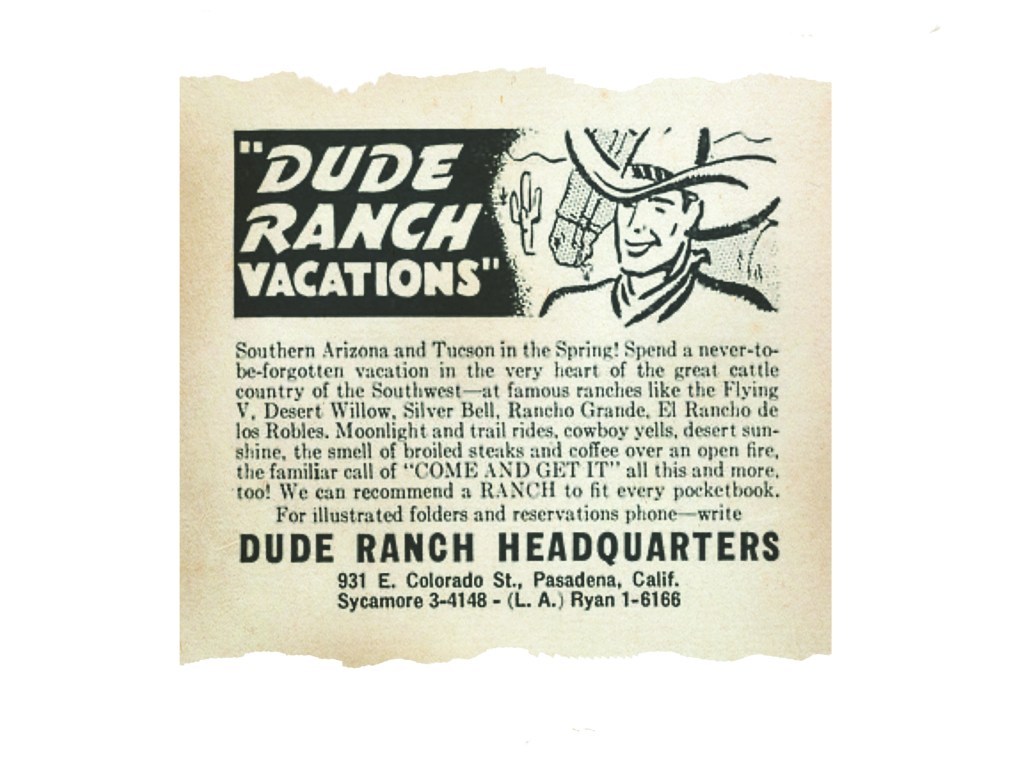 Dude Ranch Vacations Ad
