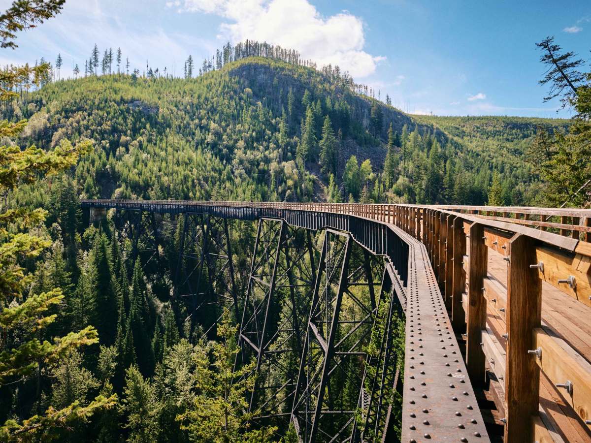 Trestles Bike Path in Myra Bellevue Provincial Park
