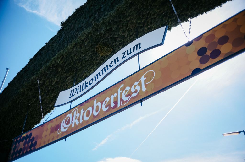 Oktoberfest welcome sign in Munich.
