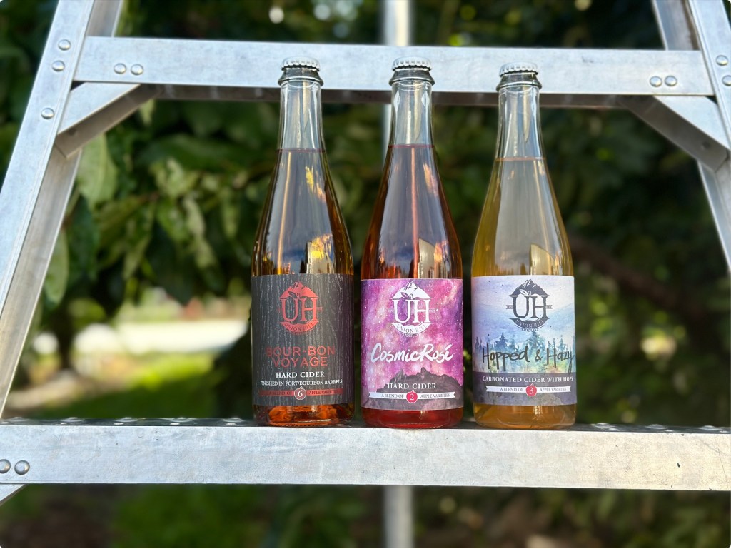 Hard cider varieties at Unioinhill Cidery