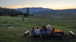 Heffernan Family at Sunset on the Ranch