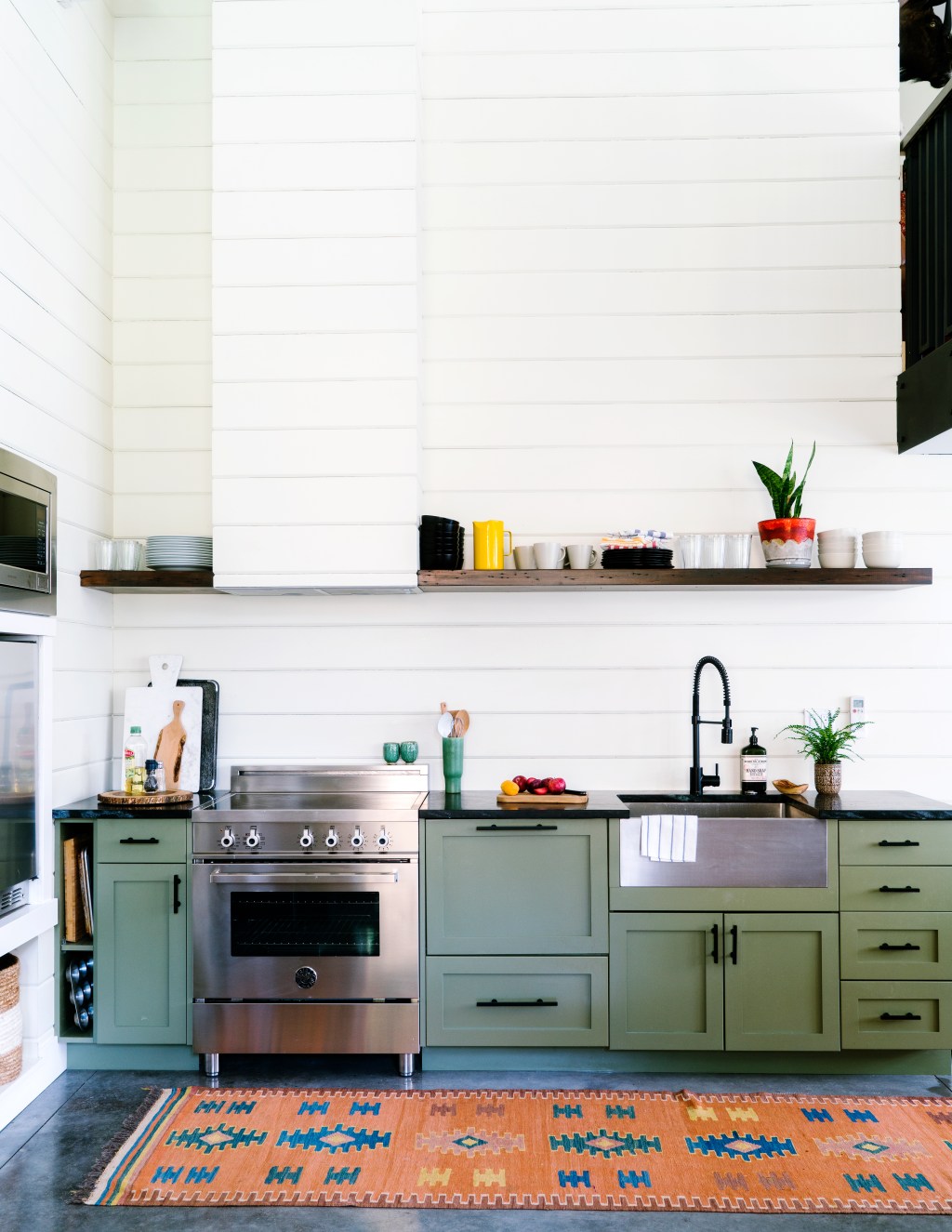 Make a Bold Move with Green Kitchen Cabinets