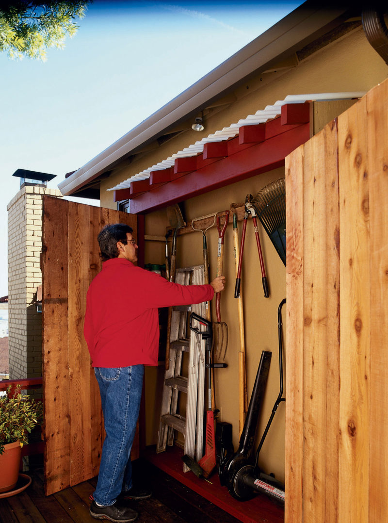 how to make an under-eaves toolshed - sunset magazine