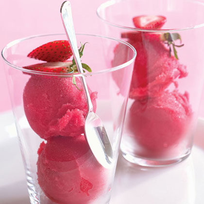 Rosy Strawberry Sorbet