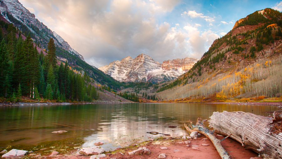 Crater Lake, one of the best hikes in Colorado, in Maroon Bells–Snowmass Wilderness