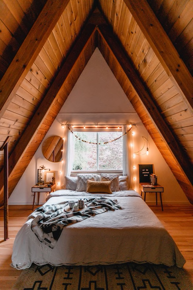 Home Tour: The Red A-Frame Cabin in Hood River, Oregon - Sunset