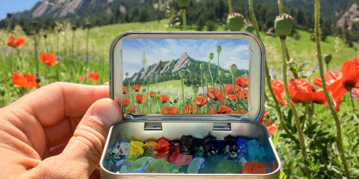 Meet the Altoid Tin Artist Painting Western Landscapes - Sunset