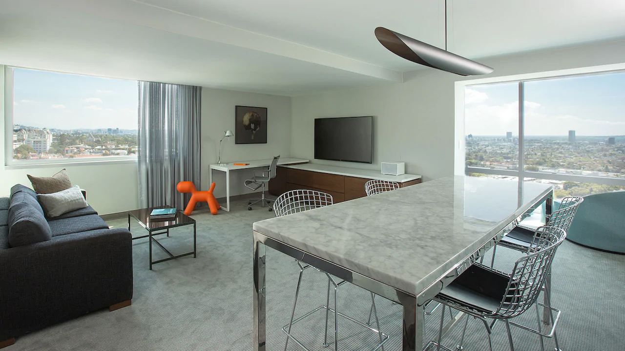 Andaz West Hollywood Deluxe View Suite Living Room