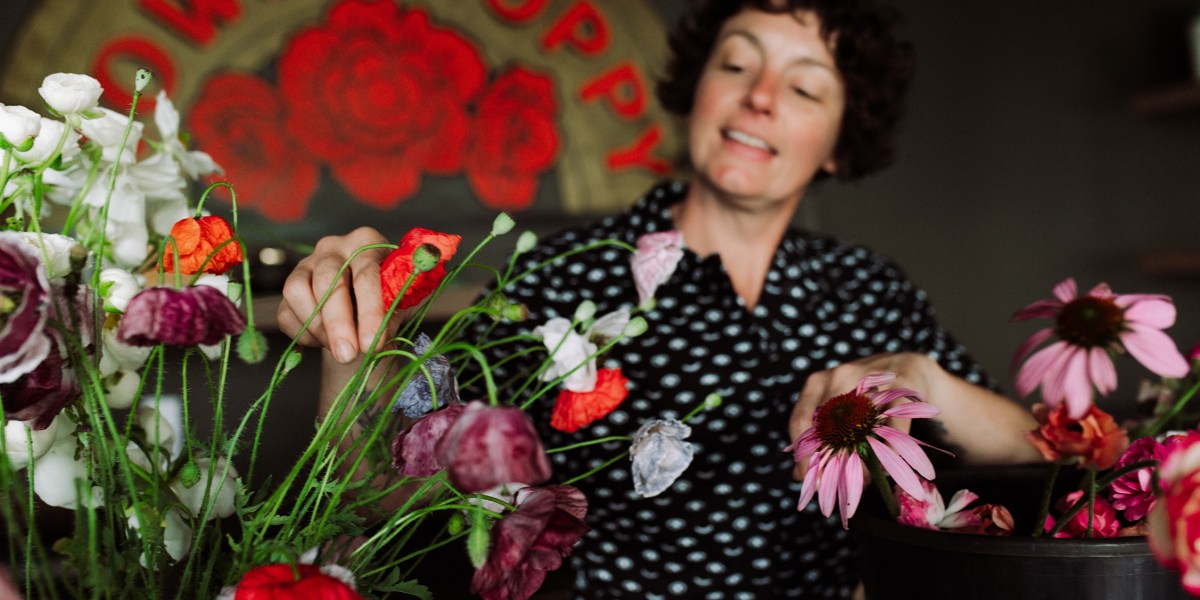 Kim in Studio Rowdy Poppy Floral Arrangement