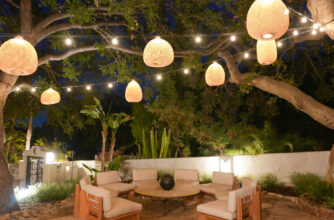 Outdoor lighting/pendants at night