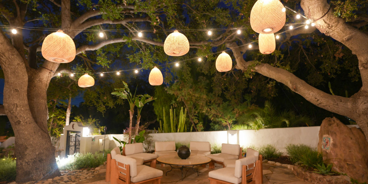 Outdoor lighting/pendants at night