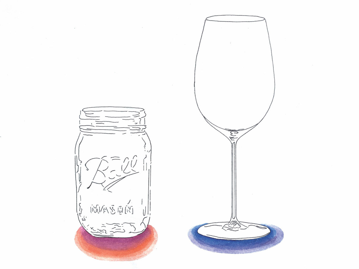 Mason Jar Wine Glass