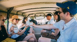 Huichica Music Festival Attendees Toast