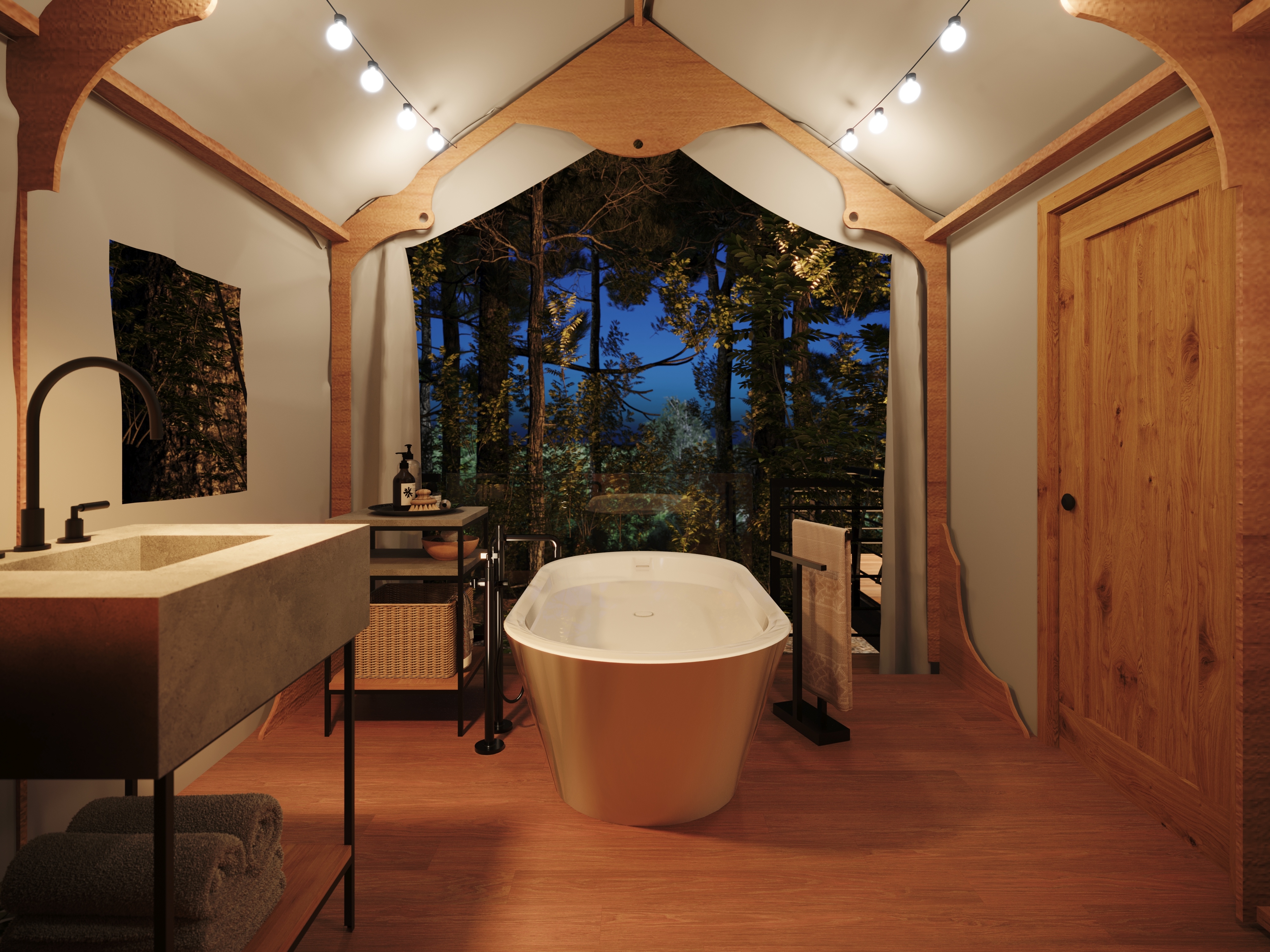 glamping-private-bathing-tent